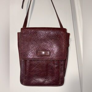 Lancel Paris Vintage Pebbled Leather Crossbody – Made in Italy